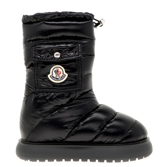Moncler Gaia Pocket Quilted Snow Boots Black Size 40 New